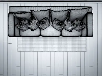 Sofa set - Interior Furniture 09 3D model