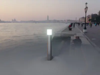 Low-Poly Basic Light Column 11 - Street Light Set-9 Low-poly 3D model