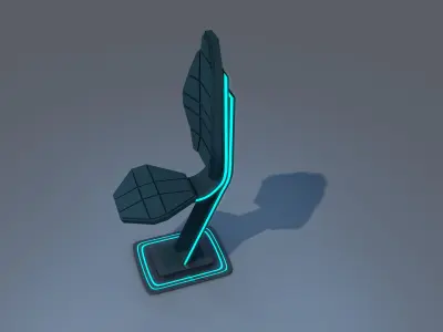 Sci Fi Chair Low-poly 3D model