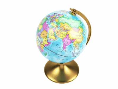 World Globe Day Night NATUREETDE COUVERTS 3D model