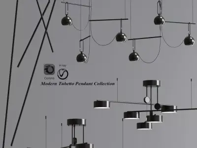 Modern Tubetto Pendant Collection 3D model