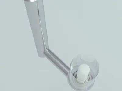 Wall Lamp Single Silver 1 3D model
