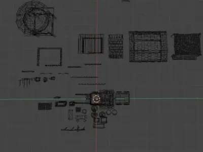 Medieval small town pack Free 3D model