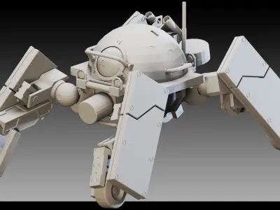 8 Creature Robots- High detail 3d models Low-poly 3D model