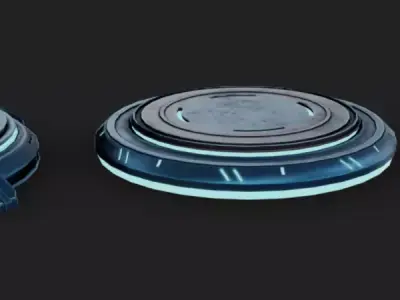 SciFi Podiums Low-poly 3D model