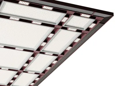 Metal Frame Ceiling Design 3D model