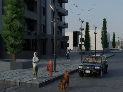 Modern Center of City  3D model
