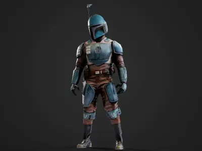 Mandalorian Guy - Boba Fett Low-poly 3D model