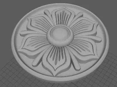 rosette flower 3D model 21