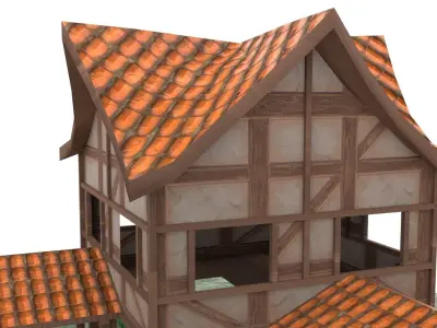 Town Center Low-poly 3D model