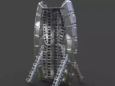 Cyberpunk Elite resort Tower 1 Low-poly 3D model