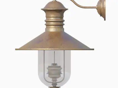 Wall-mounted street lamp 3D model