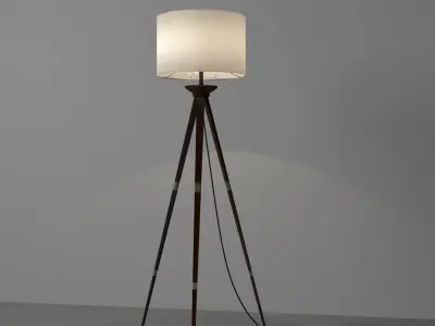 Lampshade tripod floor lamp Free 3D model