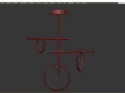  Jessenia Rings Chandelier 3 Low-poly 3D model