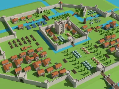 SimplePoly Medieval - Low Poly Assets Low-poly 3D model