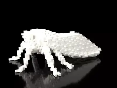 Cicada Minecraft Voxel Low-poly 3D model
