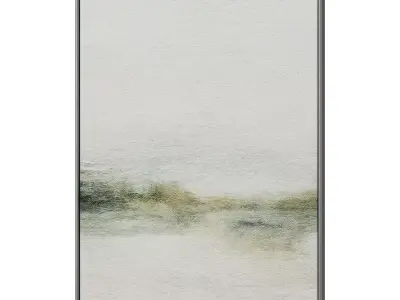 Set of 3 Abstract Paintings in Frames 3D model 31