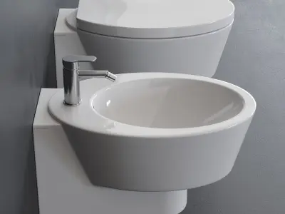 Scarabeo Ceramiche Wish Wall-Hung WC Low-poly 3D model