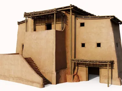 Rough Shanty Low-poly 3D model