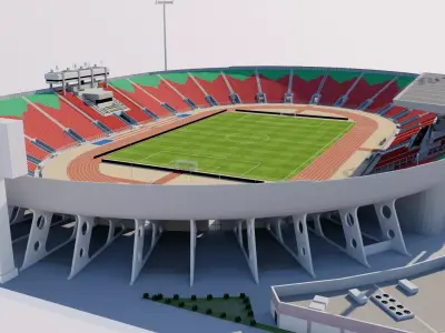 Sultan Qaboos Sports Complex stadium Muscat - Oman 3D model