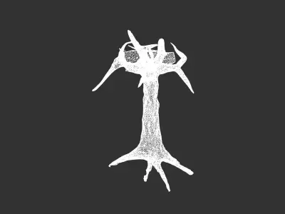 Giant rock holder tree terrain Low-poly 3D model