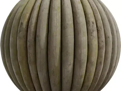 Round Log Pole Siding PBR Texture 4K  Texture