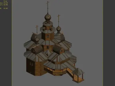 Different dimension - building - wooden house 01 3D model