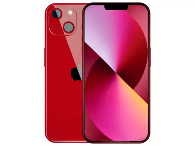 Apple iPhone 13 Red Pro Scene  Low-poly 3D model