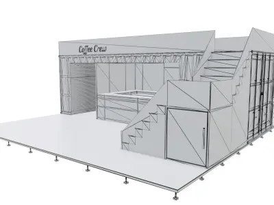 Container Outdoor Cafe 3D model