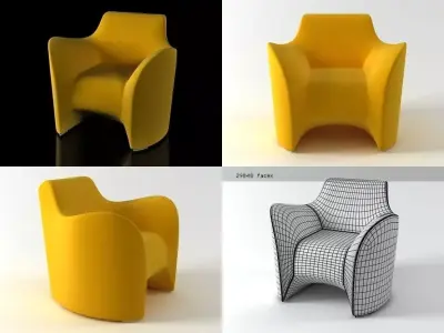 Tokyo Soft Armchair 3D model