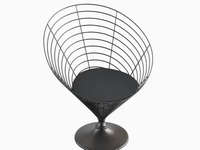 Wire Cone Chair 01 3D model