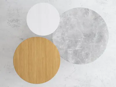 CC Small Table Trio 3D model