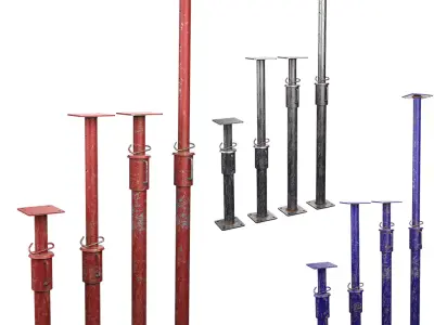 Steel Props Low-poly 3D model