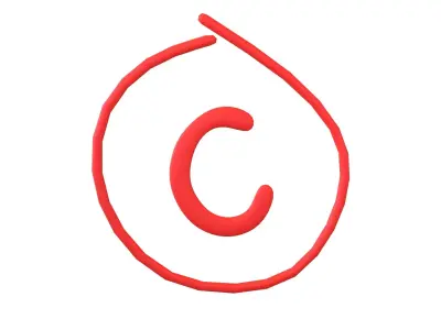 Grade C Symbol v1 001 Low-poly 3D model