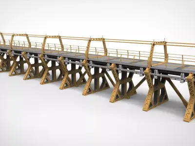 Sci-fi bridge 4 3D model