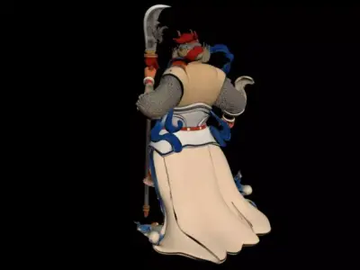 China  Door God Zhou Cang 3D model