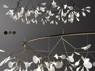 Chandelier Moooi Heracleum Big O Small 3D model