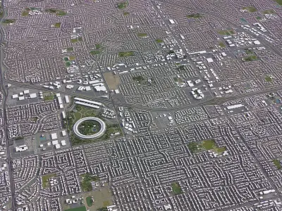 Cupertino Low-poly 3D model