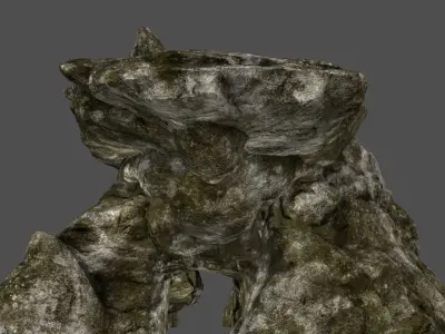 old skull cave 02 Low-poly 3D model