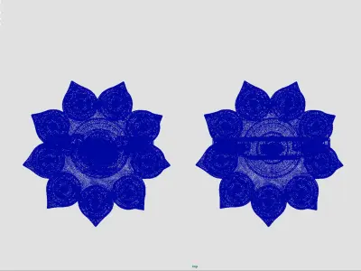 oil lamp shanku chakra balaji  maya 2013 3D model