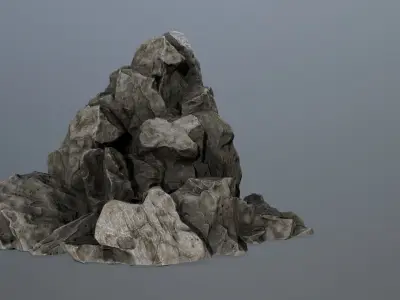 rock gate Low-poly 3D model