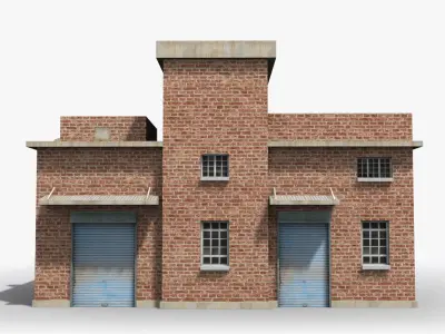 Factory xx11 Low-poly 3D model