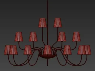 Imperial Chandelier 21 Loft Concept 3D model