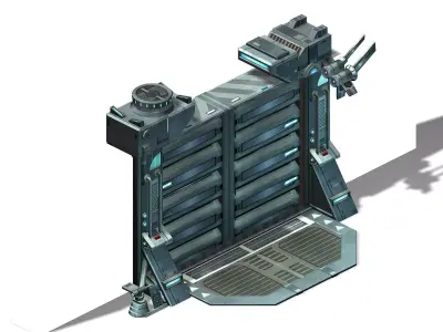Machinery - Wall - Operating Wall 03 3D model