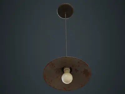 Hanging Lamp 4D Low-poly 3D model