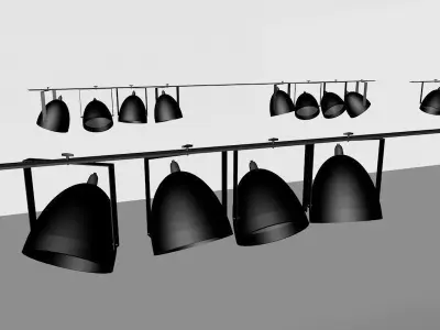 Lights set of colorful 3D model