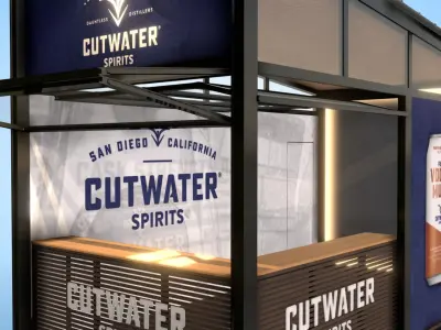 CABINE STAND STALL MARKET DESIGN STORE OUTDOOR FURNITURE  Low-poly 3D model