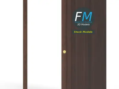 Sliding door 3D model shop
