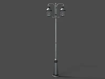 German Historical Garden street lamp 3D model