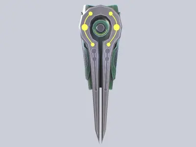 Scifi arm blade Low-poly 3D model